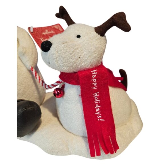 Hallmark Jingle Pals 2004 Snowman Reindeer Dog Musical Plush Animated Works Vtg - Picture 6 of 11